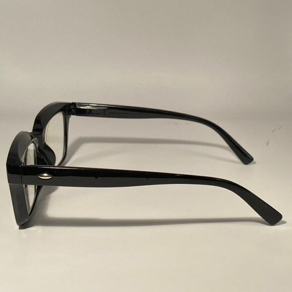 0617 Claudia Reading Glasses 2.50 Oversize Readers Black Square Shape NWT - Picture 3 of 9